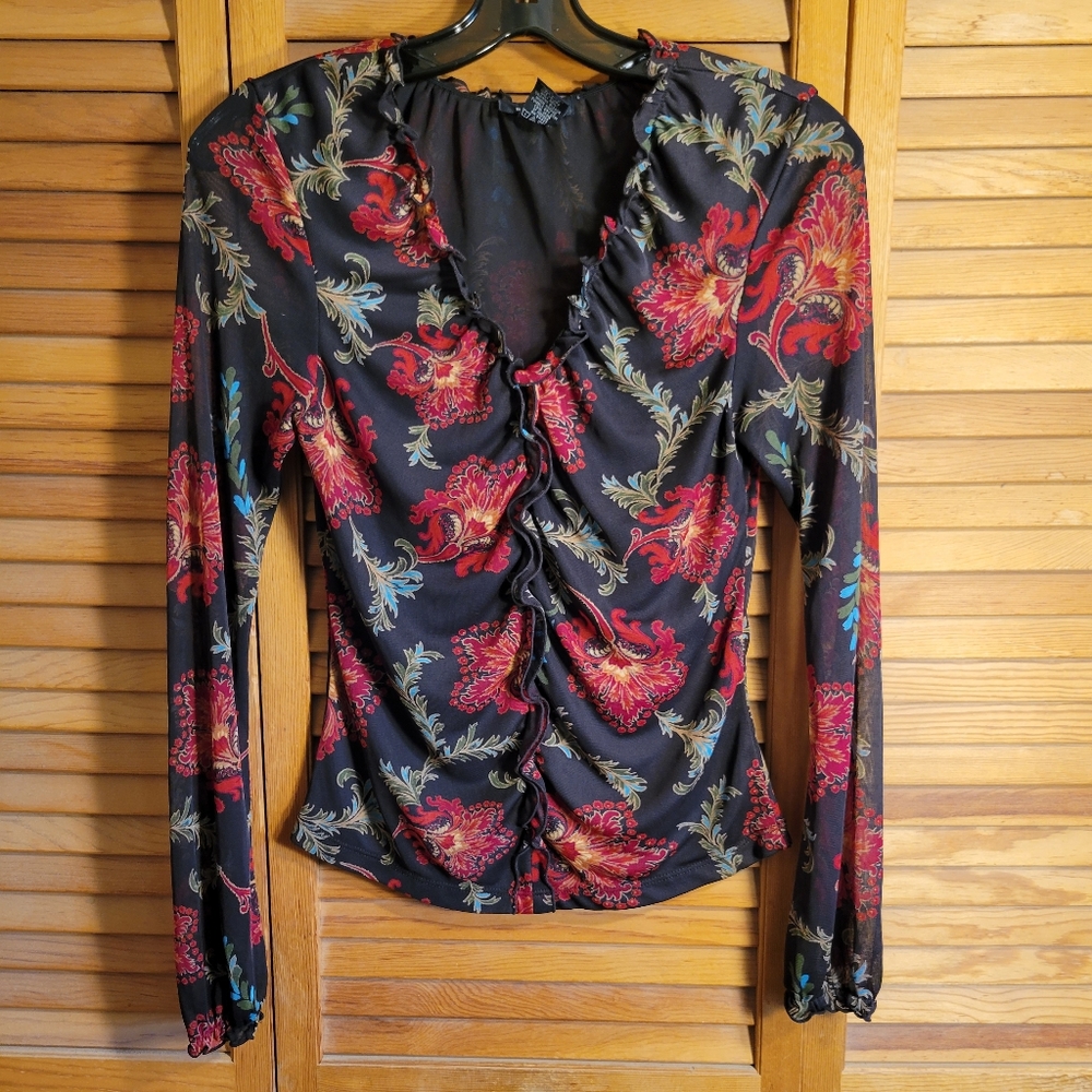 Express floral sheer top